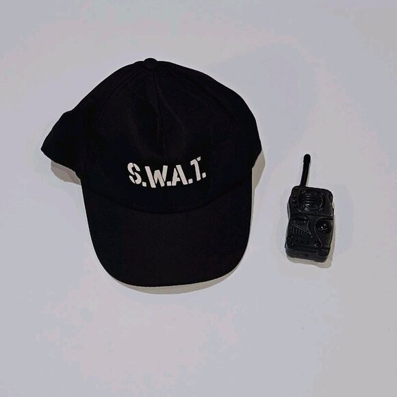 NEW SWAT Officer Halloween Costume Child Boys OSFM (Approx Small/Med) Vest Hat - Picture 7 of 7